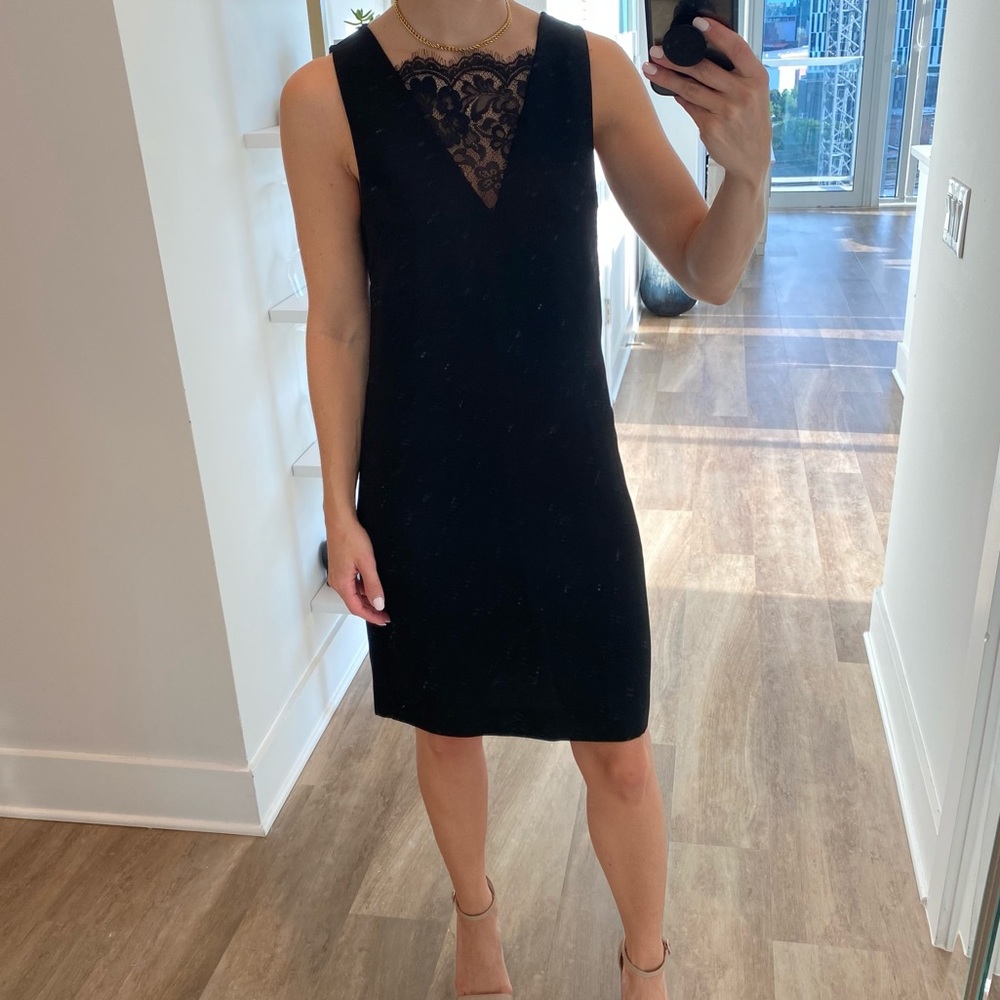 H&M Black Lace Knee Length Dress